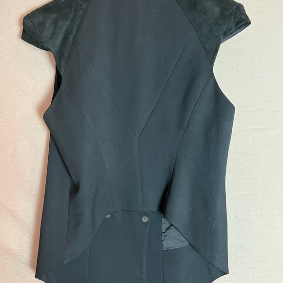 Helmut Lang w/ suede cap sleeves structured blazer - Picture 5 of 6